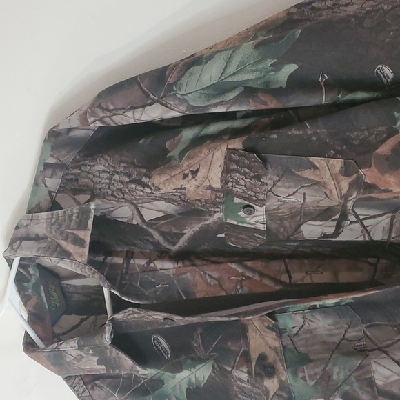 Mens Liberty Camo Button Down Shirt Jacket Size XXL Realtree Hardwoods - Picture 2 of 10